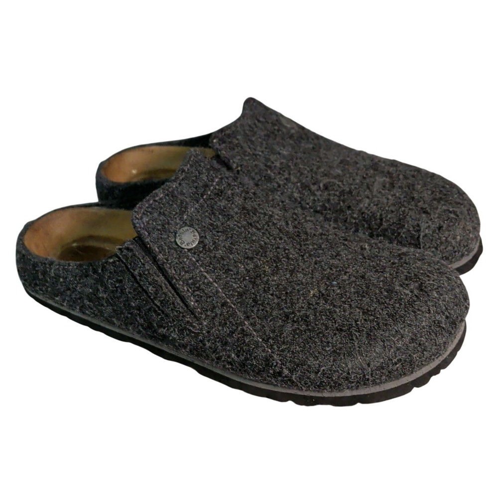 Birkenstock Germany Zermatt Slippers Womens 10N Shoes Gray Shearling Felt Boho